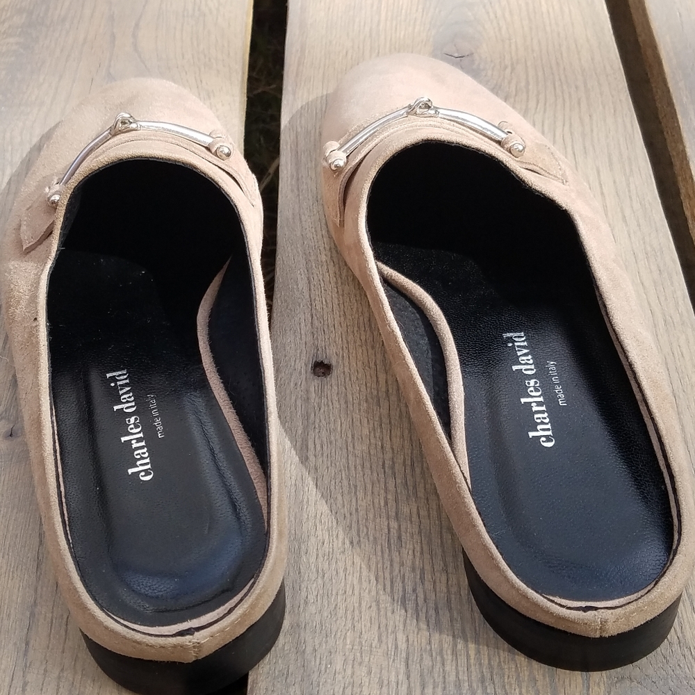 Charles David Suede Leather Classic Loafer Mule Itay - Picture 8 of 16